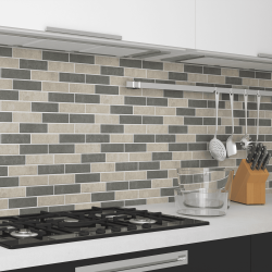 Bien Seramik 30x68 Urban Dunkel Muretto Mosaic Koyu Gri Mat uygulama örneği