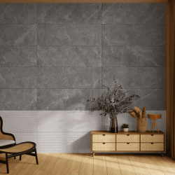 Bien Seramik 40x120 Gordion Dark Grey Koyu Gri Mat uygulama örneği