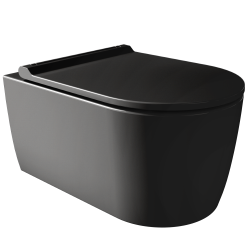 Bien Solid Asma Klozet Vortex 52x35,5 cm Mat Siyah