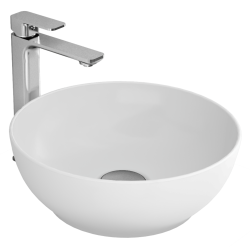 Bien Motto Tezgah Üstü Lavabo Yuvarlak Ø38 cm Beyaz