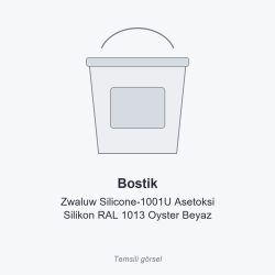 Bostik Zwaluw Silicone-1001U Asetoksi Silikon RAL 1013 Oyster Beyaz