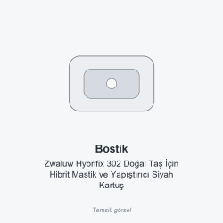 Bostik Zwaluw Hybrifix 302 Doğal Taş İçin Hibrit Mastik ve Yapıştırıcı Siyah Kartuş