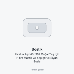 Bostik Zwaluw Hybrifix 302 Doğal Taş İçin Hibrit Mastik ve Yapıştırıcı Siyah Sosis