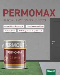 Permolit Permomax Silikonlu Mat Dış Cephe Boyası 15 L uygulama örneği