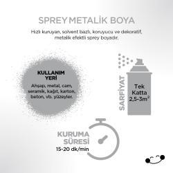 Polisan Metalik Sprey Boya 400 ml uygulama örneği