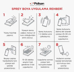 Polisan Sprey Floresan Renkler 400 ml uygulama örneği