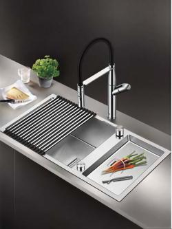 Crauf Lusso Grand 1085 Evye Tek Gözlü 82x43 cm Platinum Satin (İnox) uygulama örneği