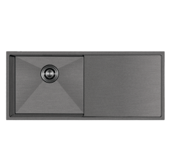 Crauf Via Bella 6071 Evye Tek Gözlü Sağ Damlalıklı 80x45 cm Dark Graphite (Füme)