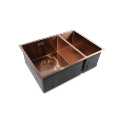 Crauf Stella Duo 4563 Evye Asimetrik Çift Gözlü 63x45 cm Royal Bronze (Bakır)