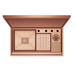 Crauf Lusso Secret 6395 Evye Tek Gözlü 88x50 cm Royal Bronze (Bakır)