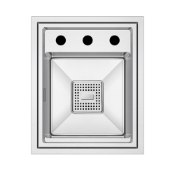 Crauf Lusso Secret 6390 Evye Tek Gözlü 38x47 cm Platinum Satin (İnox)