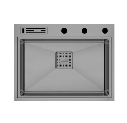 Crauf Lusso Secret 6391 Evye Tek Gözlü 64x49 cm Velvet Grey (Mat Gri)
