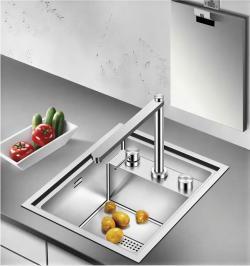 Crauf Lusso Secret 6390 Evye Tek Gözlü 38x47 cm Platinum Satin (İnox) uygulama örneği