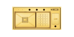Crauf Lusso Diamond 1061 Evye Tek Gözlü 100x48 cm Imperial Gold (İpeksi Altın)