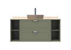 Creavit Perra Lav.d. 25+80+25cm İki Çek.Zeytuni