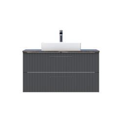 Creavit E10 Lav. Dlb. 100cm 2 Çekm.Gra.Tezg ANT Antrasit
