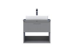 Creavit E10 Lav.Dlb.65cm 1Çekm. Raflı CamTez GRI