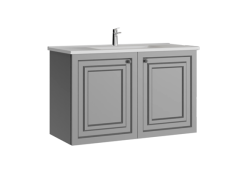 Creavit Kayra Kapaklı Lavabo Dolabı 100cm Mat Gri