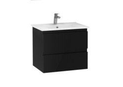 Creavit Alinda Lavabo Dolabı 60cm Parlak Siyah