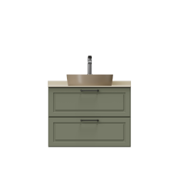 Creavit Perra Lavabo Dolabı 80cm İki Çek.Zeytuni