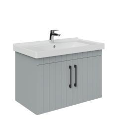 Creavit D20 80 cm Kapaklı Lavabo Dolabı Mat Gri