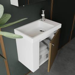 Creavit Forest Lavabo Dolabı 50cm Beyaz Bakır uygulama örneği