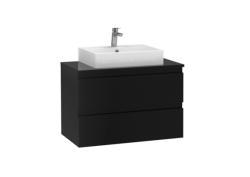 Creavit Alinda Lavabo Dolabı 80cm Parlak Siyah