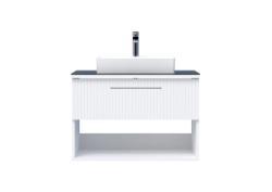 Creavit E10 Lav.Dlb.85cm 1Çekm. Raflı CamTez BYZ Beyaz
