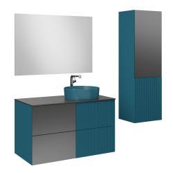 Creavit Duo Lavabo Dolabı 100cm Mint Yeşil