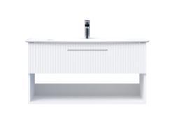 Creavit E10 Lav. Dlb. 100cm 1 Çekm. Raflı BYZ Beyaz