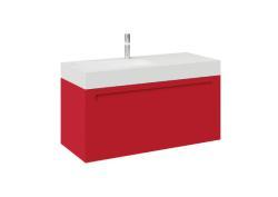Creavit Recta Lavabo Dolabı 105cm Nar Çiçeği