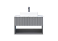 Creavit E10 Lav. Dlb. 85cm 1 Çekm. Raflı GRI