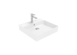 Creavit Volga Tezgah Üstü Kare Lavabo 50*50cm Beyaz