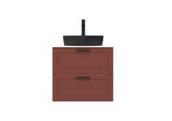 Creavit Perra Lavabo Dolabı 60cm İki Çek. Tarçın