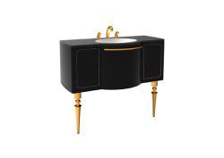 Creavit Giza Lavabo Dolabı 120 cm Siyah Altın