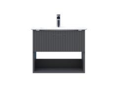 Creavit E10 Lav. Dlb. 65cm 1 Çekm. Raflı ANT Antrasit