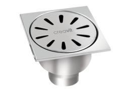 Creavit Yer Sifonu 15x15 cm Ø 50 mm Krom YS.FS156A