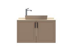 Creavit Perra Lavabo Dolabı 100cm Kapaklı Latte