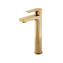 Creavit Sharp Uzun Lavabo Armatürü Altın