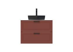 Creavit Perra Lavabo Dolabı 80cm İki Çek. Tarçın
