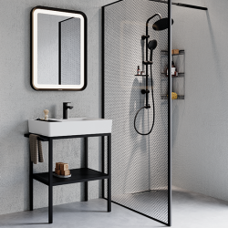 Creavit Arya Lavabo Dolabı 70cm Siyah