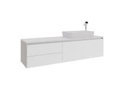Creavit Flat Lavabo Dolabı 160 cm Mat Beyaz