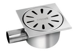 Creavit Yer Sifonu 15x15 cm Ø 32 mm Krom YS.FS152
