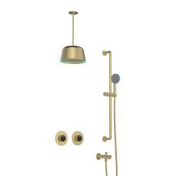 Creavit Retro Ankastre Duş Sistemi Brush Gold (Sarkıt)