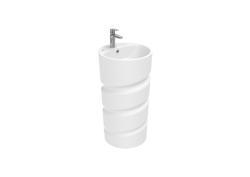Creavit Spiral Monoblok Lavabo-Armatür Delikli Beyaz