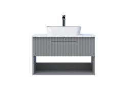 Creavit E10 Lav.Dlb.85cm 1Çekm.Raflı.Gra.Tez GRI
