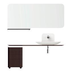 Creavit Foglia Lavabo Tezgahı 175cm Dark Wenge