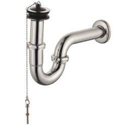 Creavit Lavabo Sifonu 33 cm Süzgeçli Krom