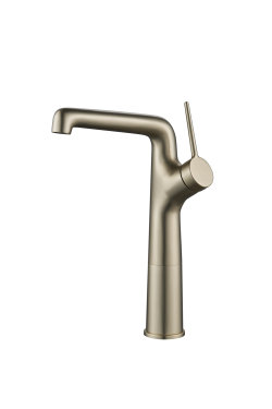 Creavit Flow Uzun Lavabo Armatürü Brush Altın