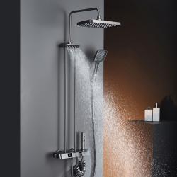 Creavit Piano Tepe duş Sistemi Termostatik Gun Grey